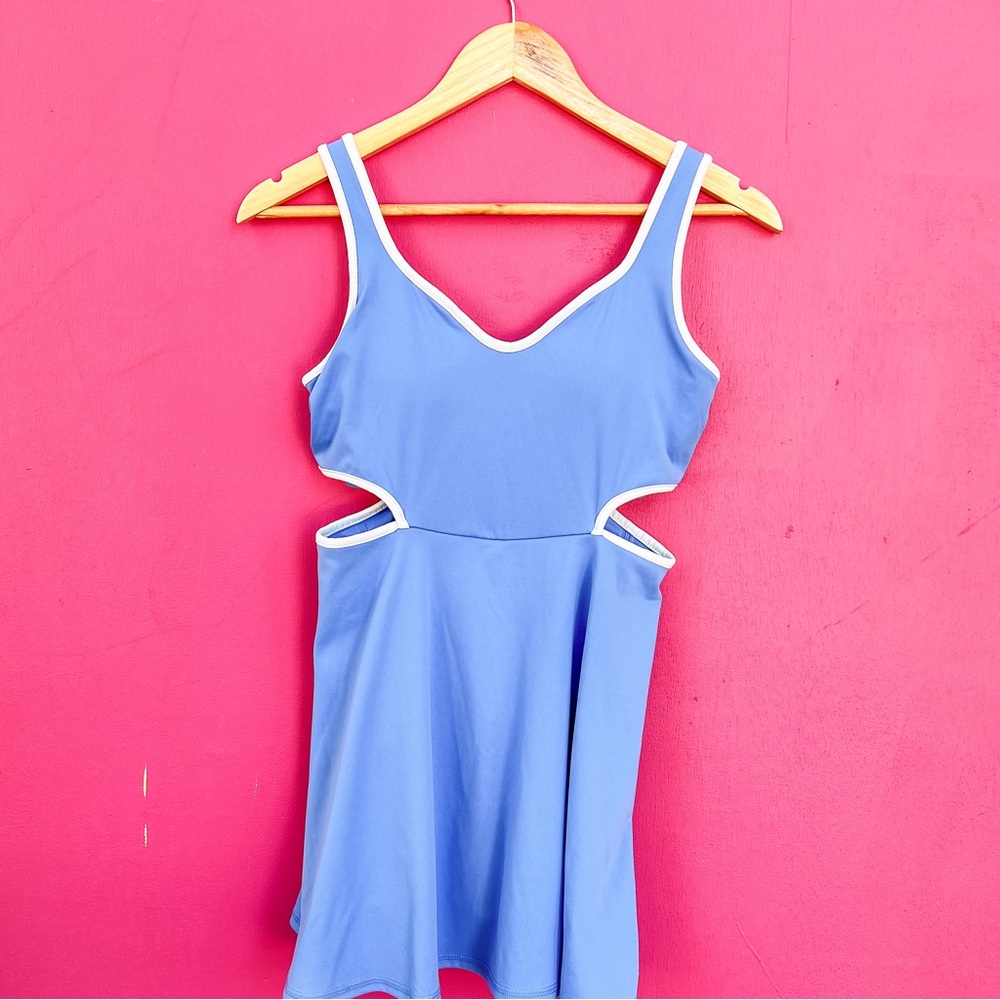 Old Navy Blue Dress with White Trim